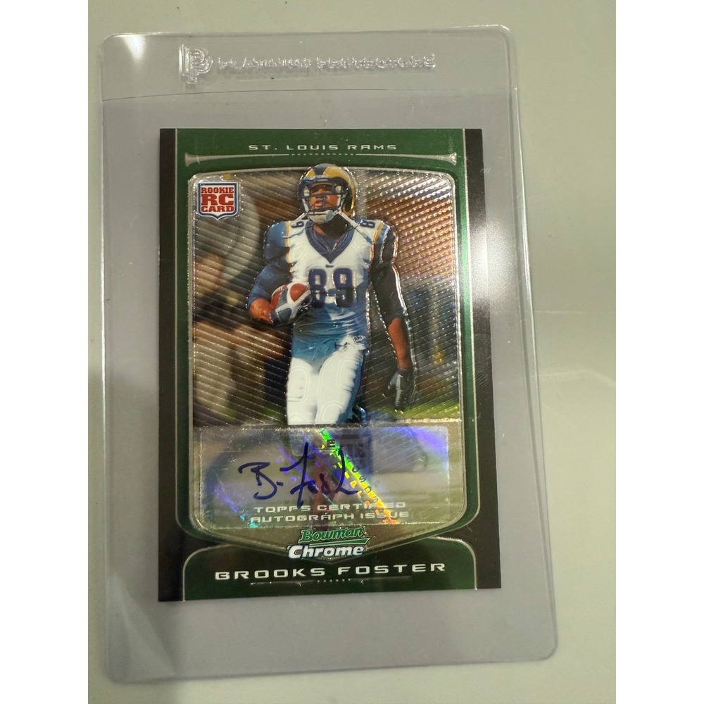 2009 Bowman Chrome BROOKS FOSTER Rookie Auto RC #158 St. Louis Rams‎ WR